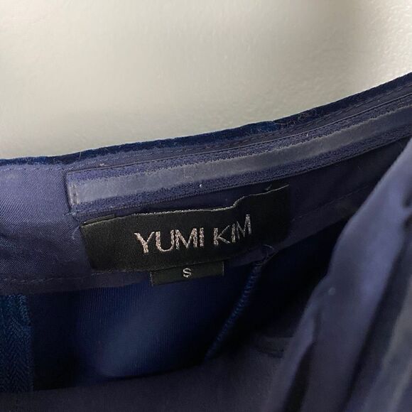 Yumi Kim Velvet Allure Strapless Dress in Navy - Picture 7 of 11